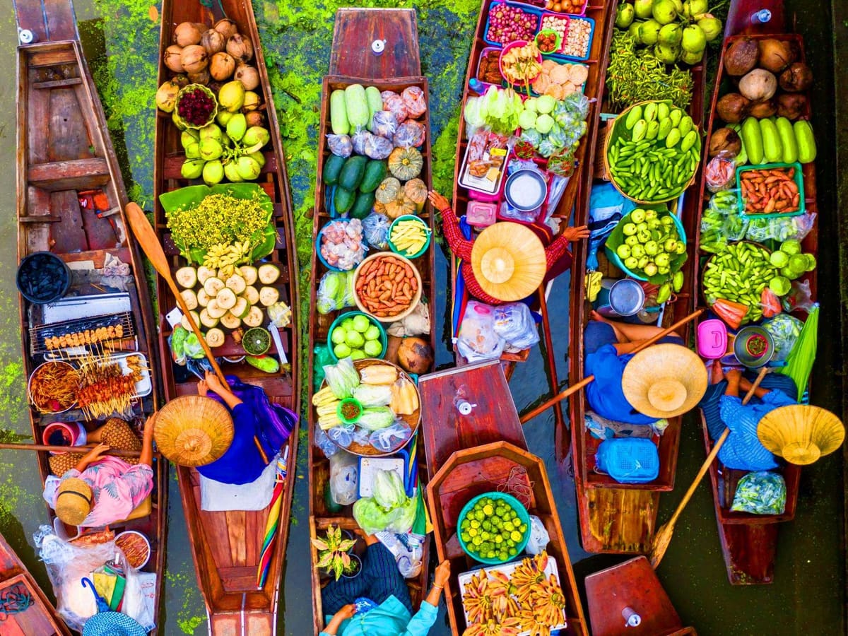 Floating Market and Train Market Experience