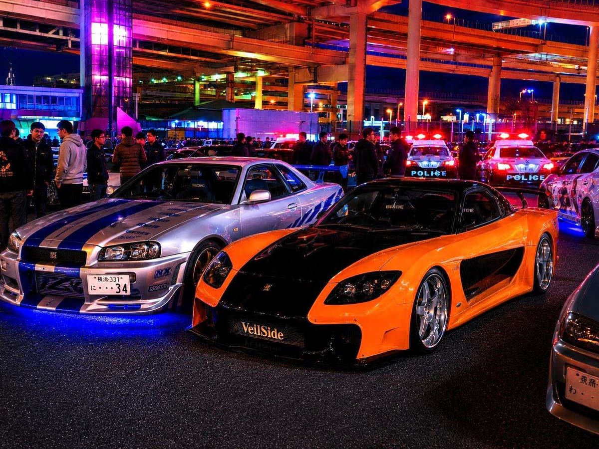 Tokyo JDM Night Tour Daikoku PA Car Meet Speed Highway Run